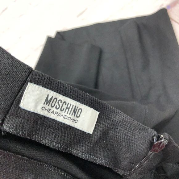 Moschino Cheap and Chic Women Skirt US Size 6 Black Rayon Blend B238 -3 - Picture 6 of 16